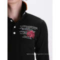 Custom Cotton Fitted Printing Wholesale Long Sleeve Men Polo T-Shirt
